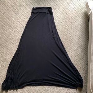 Plain black maxi skirt